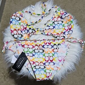 Coach Multicolor Bikini Set
